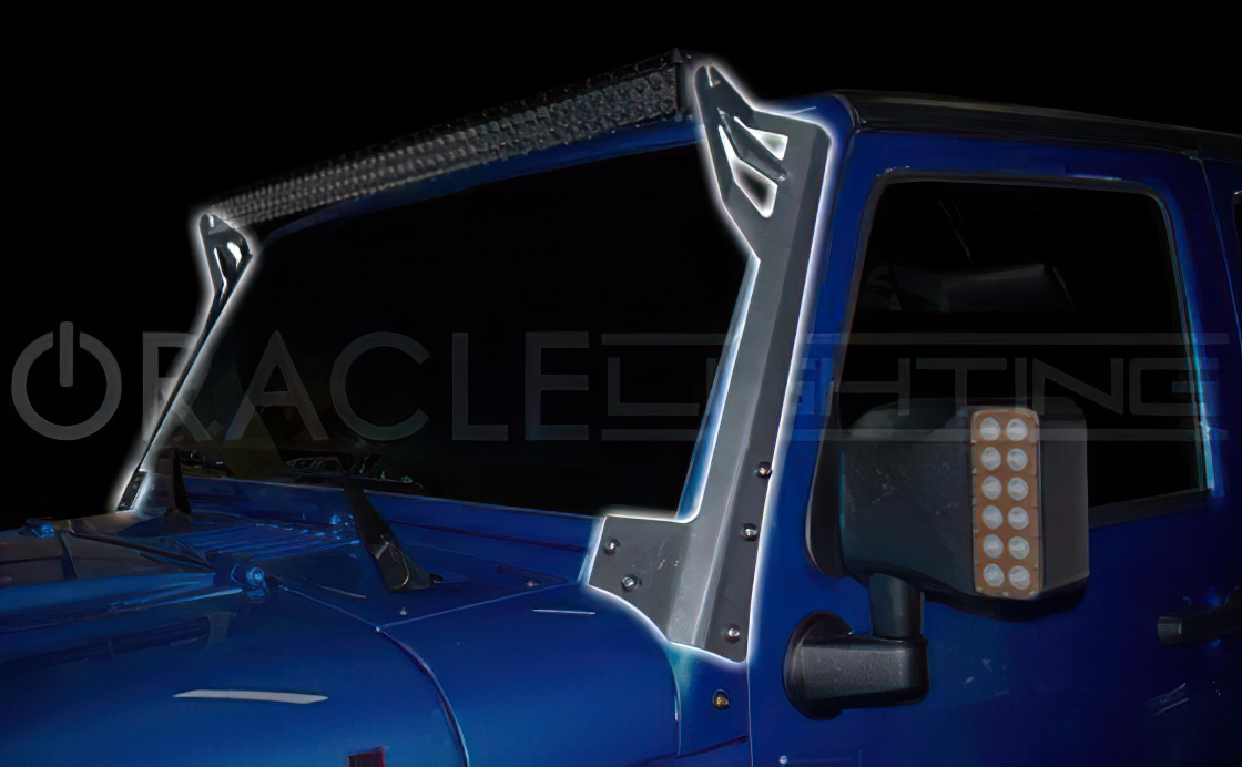2146-504 - ORACLE Jeep JK Upper Windshield Brackets + Light Combo